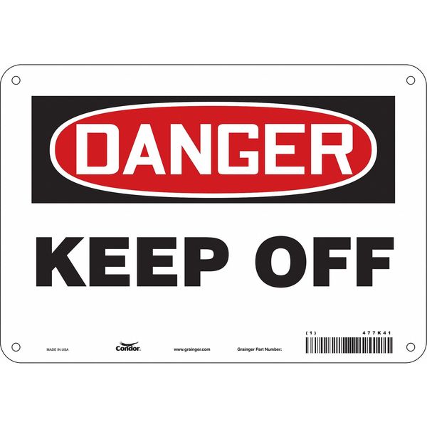 Safety Sign, 7 in Height, 10 in Width, Aluminum, Vertical Rectangle, English, 477K41