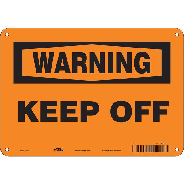 Safety Sign, 7 in Height, 10 in Width, Aluminum, Vertical Rectangle, English, 477L23