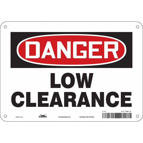 Safety Sign, 7 in Height, 10 in Width, Aluminum, Vertical Rectangle, English, 477M13