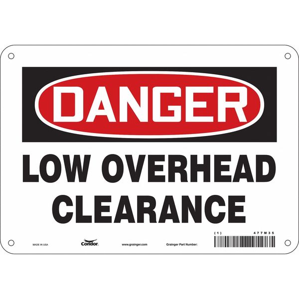 Safety Sign, 7 in Height, 10 in Width, Aluminum, Vertical Rectangle, English, 477M35