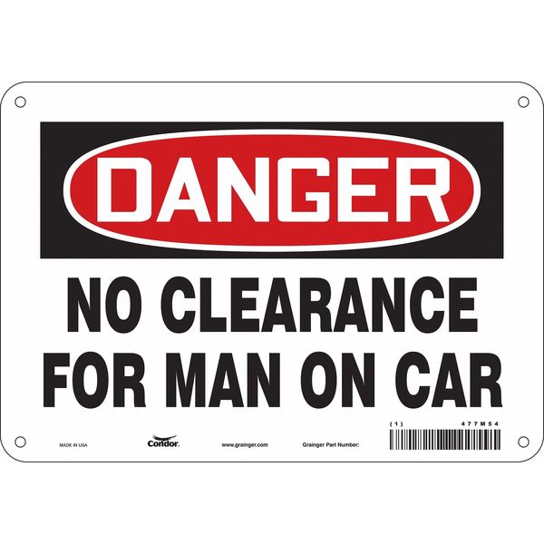 Safety Sign, 7 in Height, 10 in Width, Aluminum, Vertical Rectangle, English, 477M54