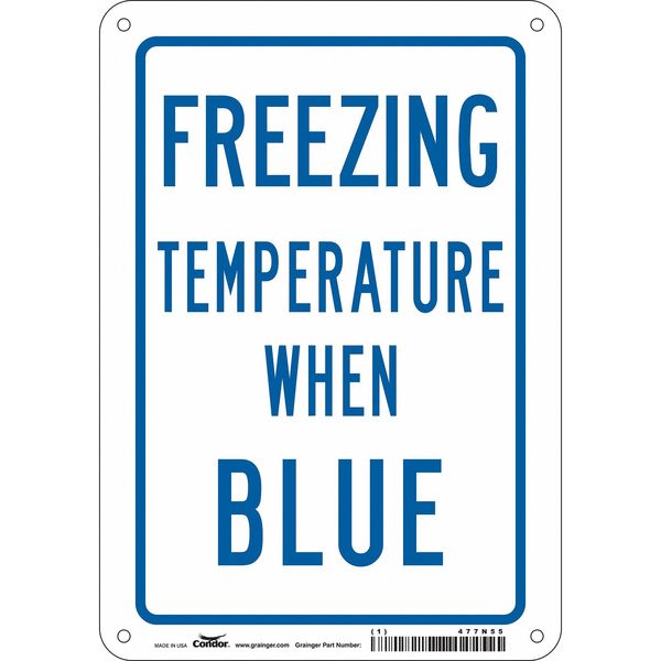 Traffic Sign, 10 in H, 7 in W, Aluminum, Horizontal Rectangle, English, 477N55