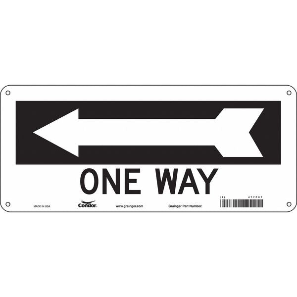 Traffic Sign, 6 1/2 in H, 14 in W, Aluminum, Vertical Rectangle, English, 477P07