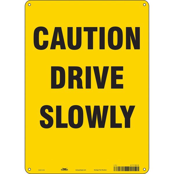 Traffic Sign, 14 in H, 10 in W, Aluminum, Vertical Rectangle, English, 477R22