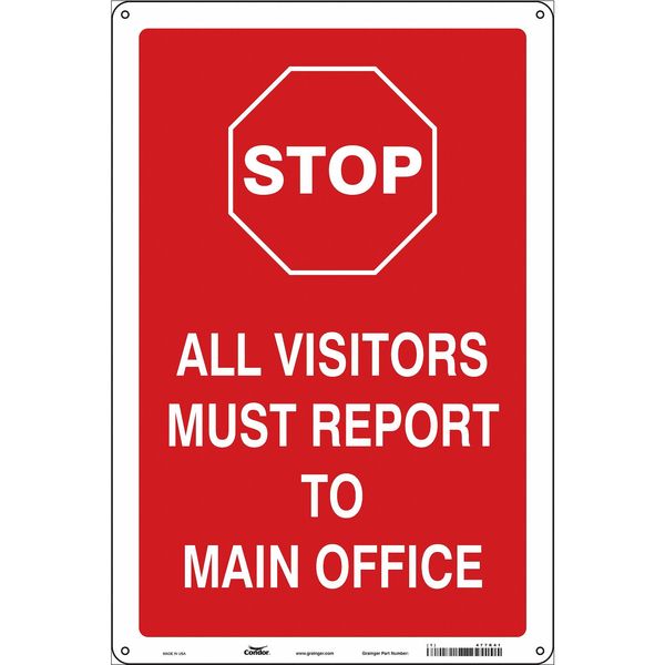 Traffic Sign, 18 in H, 12 in W, Aluminum, Vertical Rectangle, English, 477R41