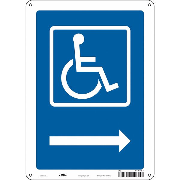 Traffic Sign, 14 in H, 10 in W, Aluminum, Vertical Rectangle, English, 477T86