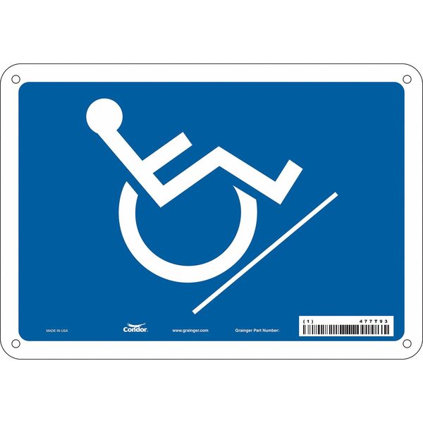 Traffic Sign, 7 in H, 10 in W, Aluminum, Vertical Rectangle, English, 477T93
