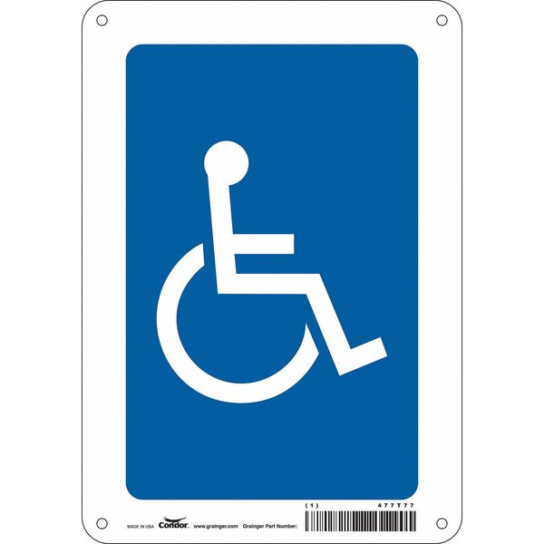 Traffic Sign, 10 in H, 7 in W, Aluminum, Horizontal Rectangle, English, 477T77