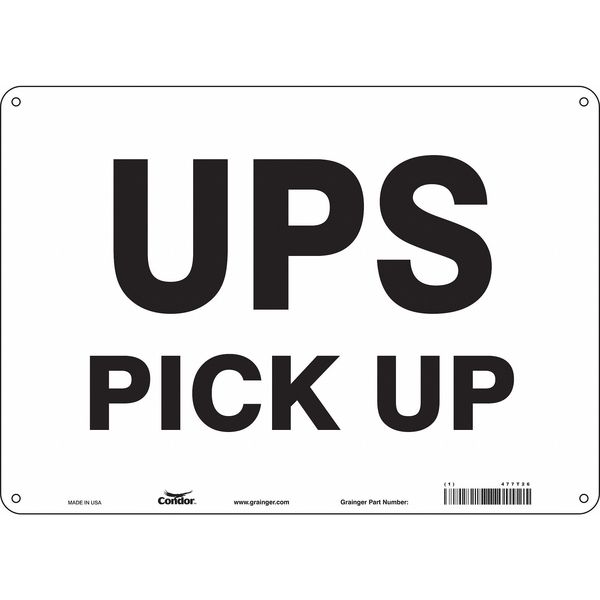 Traffic Sign, 10 in H, 14 in W, Aluminum, Horizontal Rectangle, English, 477T26