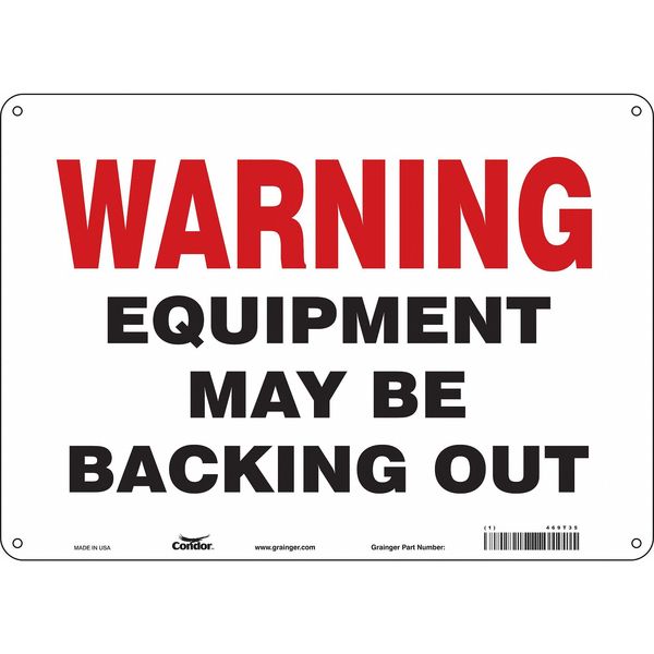 Safety Sign, 10 in Height, 14 in Width, Aluminum, Horizontal Rectangle, English, 477T35