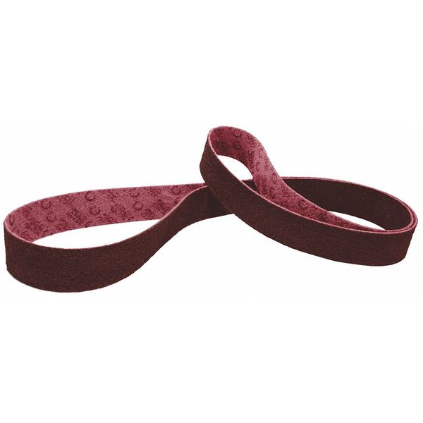 Sanding Belt, 9 in W, 60 in L, Coated/Non-Woven Blend, Aluminum Oxide, Medium, SC-BS, Maroon