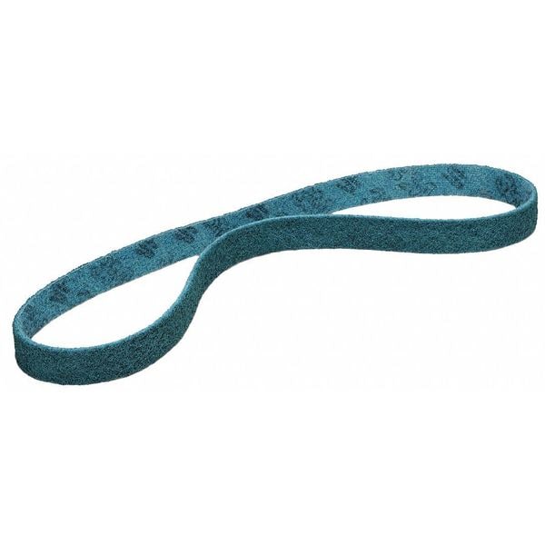 Sanding Belt, 2 in W, 72 in L, Coated/Non-Woven Blend, Aluminum Oxide, Very Fine, SC-BS, Blue