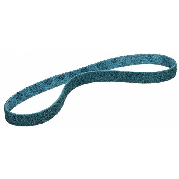 Sanding Belt, 1 1/2 in W, 60 in L, Coated/Non-Woven Blend, Aluminum Oxide, Very Fine, SC-BS, Blue