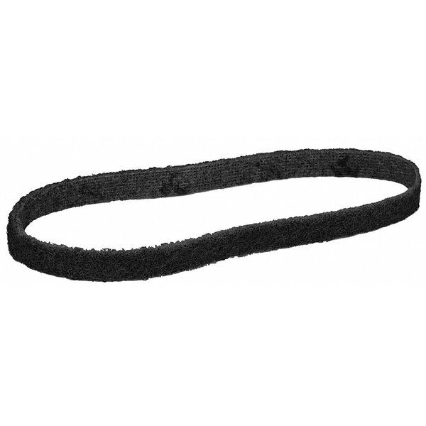 Sanding Belt, 1/2 in W, 18 in L, Coated/Non-Woven Blend, Silicon Carbide, Super Fine, SC-BS, Gray
