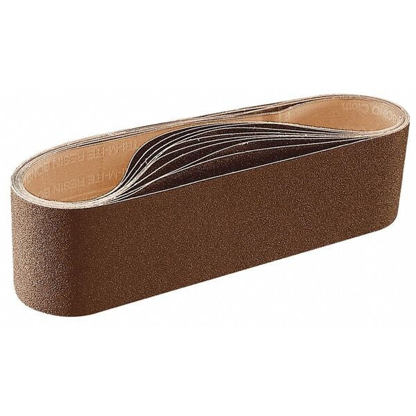Sanding Belt, 3 in W, 18 in L, Non-Woven, Aluminum Oxide, Coarse, SE-BS, Brown/Blue