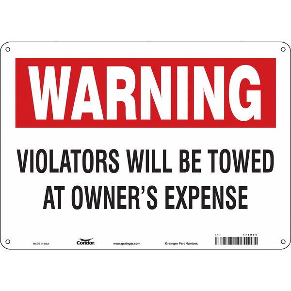 Tow Zone No Parking Sign, 14