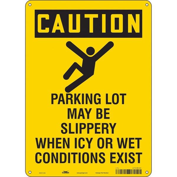 Safety Sign, 14 in Height, 10 in Width, Aluminum, Vertical Rectangle, English, 478D64