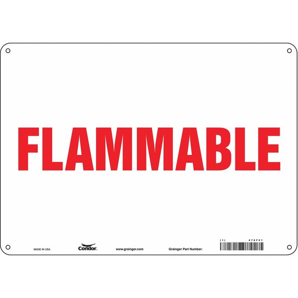 Danger Sign, 10 in H, 14 in W, Horizontal Rectangle, English, 478F01