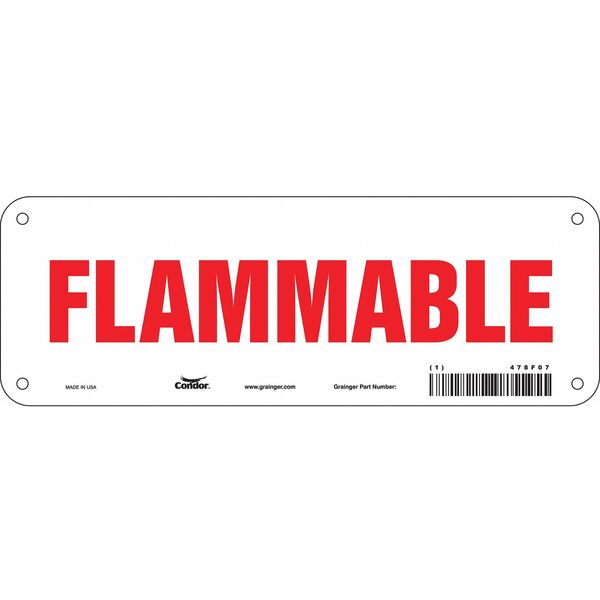 Safety Sign, 3 1/2 in H, 10 in W, Vertical Rectangle, English, 478F07