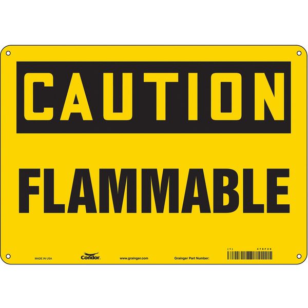 Danger Sign, 10 in H, 14 in W, Horizontal Rectangle, English, 478F26