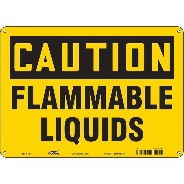 Danger Sign, 10 in H, 14 in W, Horizontal Rectangle, English, 478F39