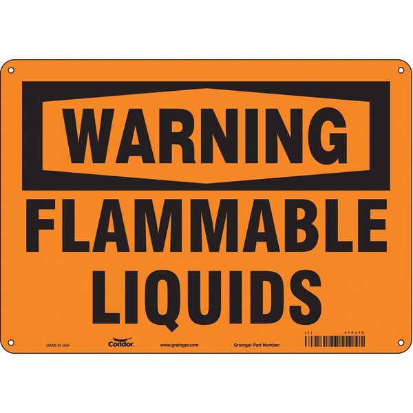 Danger Sign, 10 in H, 14 in W, Horizontal Rectangle, English, 478J75