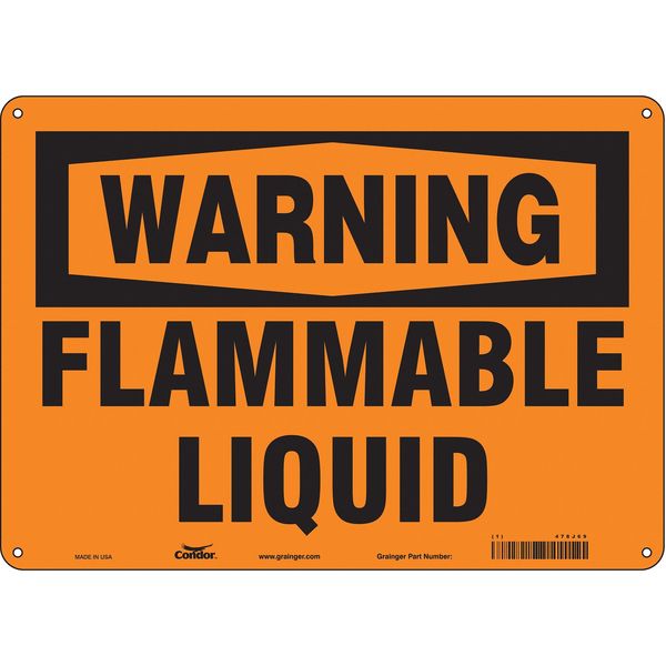 Danger Sign, 10 in H, 14 in W, Horizontal Rectangle, English, 478J69