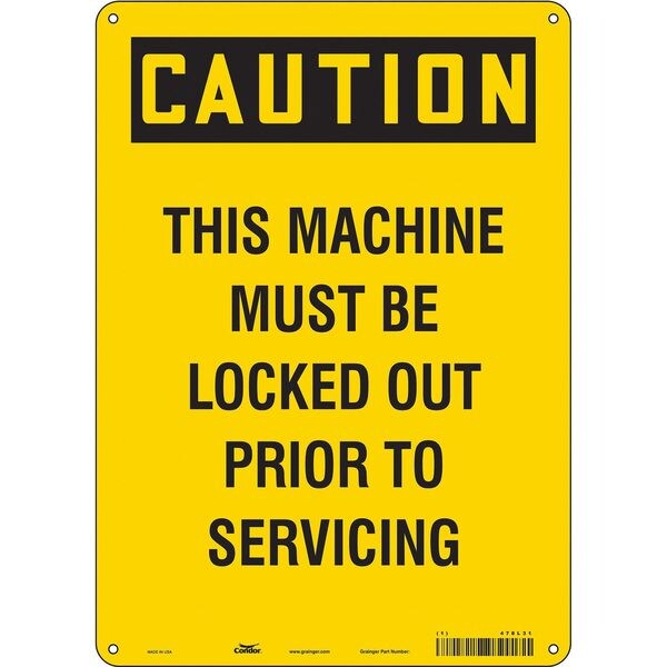 Safety Sign, 14 in Height, 10 in Width, Aluminum, Vertical Rectangle, English, 478L31