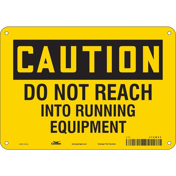 Safety Sign, 7 in Height, 10 in Width, Aluminum, Vertical Rectangle, English, 478M65