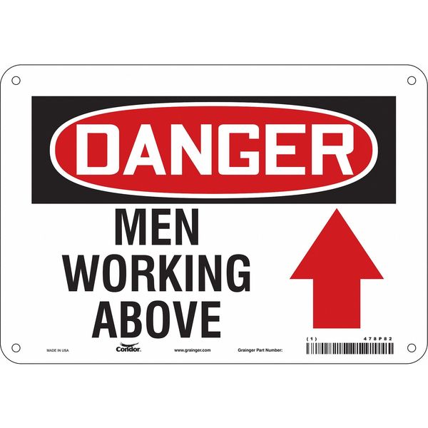 Safety Sign, 7 in Height, 10 in Width, Aluminum, Vertical Rectangle, English, 478P82
