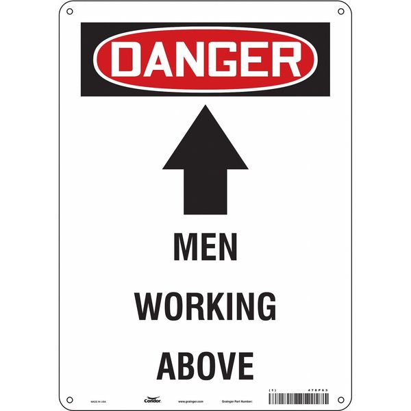 Safety Sign, 14 in Height, 10 in Width, Aluminum, Vertical Rectangle, English, 478P63