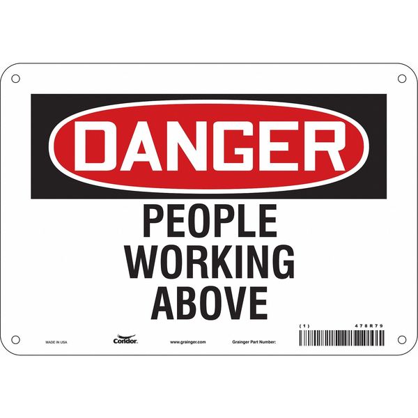 Safety Sign, 7 in Height, 10 in Width, Aluminum, Vertical Rectangle, English, 478R79