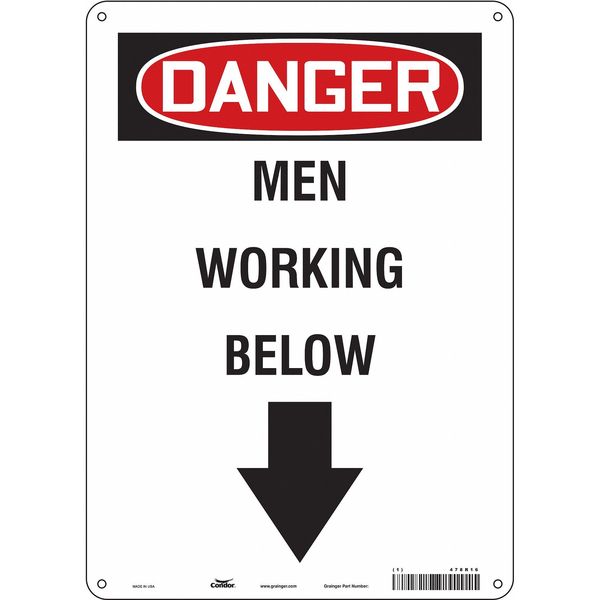 Safety Sign, 14 in Height, 10 in Width, Aluminum, Vertical Rectangle, English, 478R16