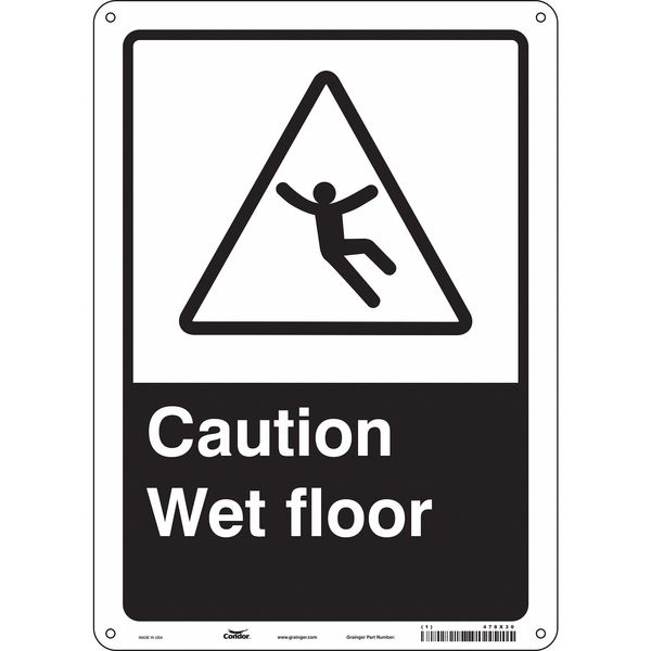 Safety Sign, 14 in Height, 10 in Width, Aluminum, Vertical Rectangle, English, 478X30