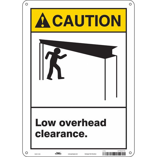 Safety Sign, 14 in Height, 10 in Width, Aluminum, Vertical Rectangle, English, 478Z75