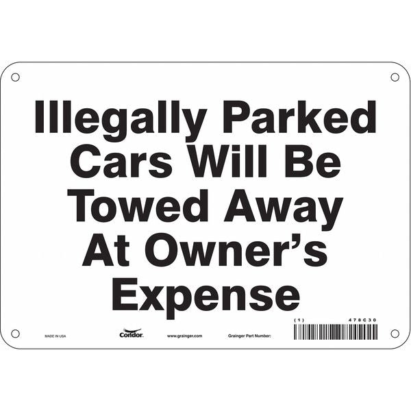 Vehicles Will Be Towed Sign, 7