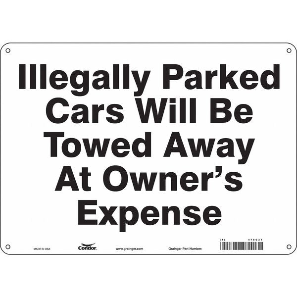 Vehicles Will Be Towed Sign, 10