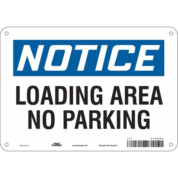Safety Sign, 7 in x 10 in, Aluminum, 478C68