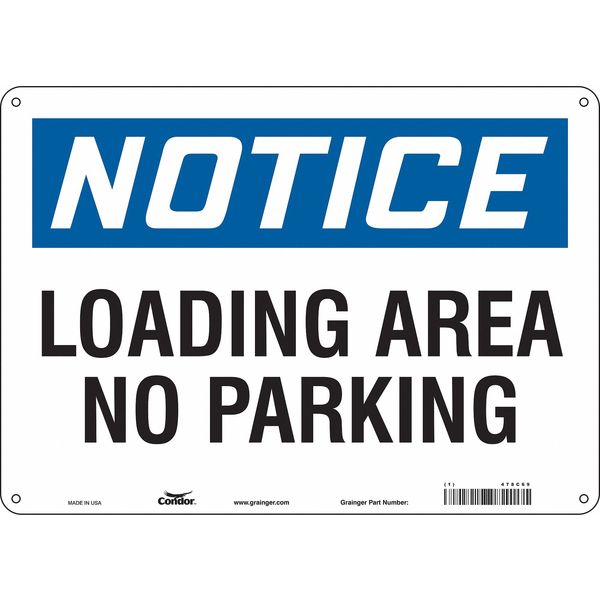 Safety Sign, 10 inx14 in, Aluminum, 478C69