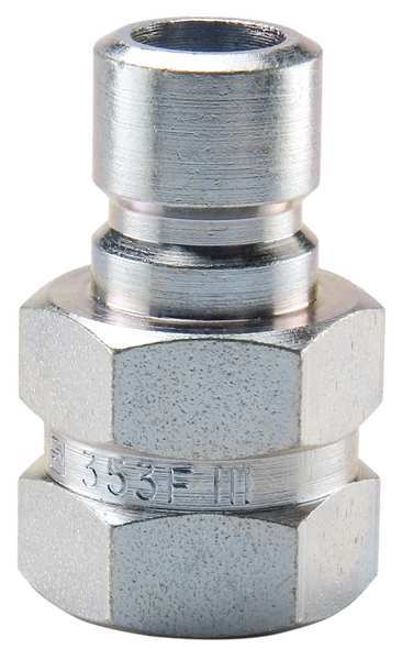 Hydraulic Quick Connect Hose Coupling, Steel Body, Sleeve Lock, 3/8