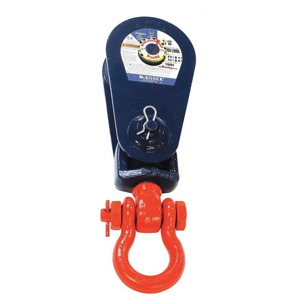 Snatch Block, Wire Rope, 1/2 in Max Cable Size, 8,000 lb Max Load