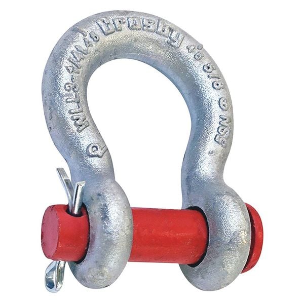 Shackle, 5/8 in., 6500 lb., Round Pin