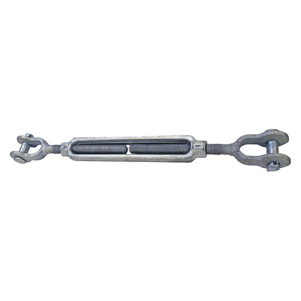 Turnbuckle, Jaw and Jaw, Steel, 1 in. Dia.
