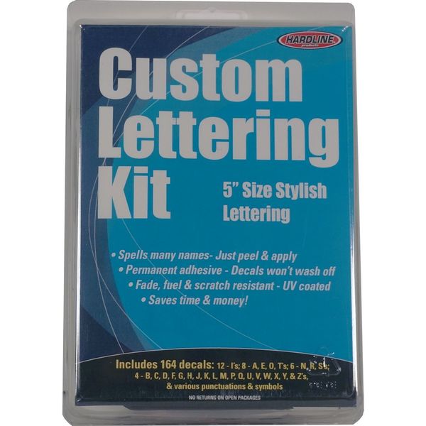 Letter Label Kit, Blue, 5 in.H, 3-1/2 in.W