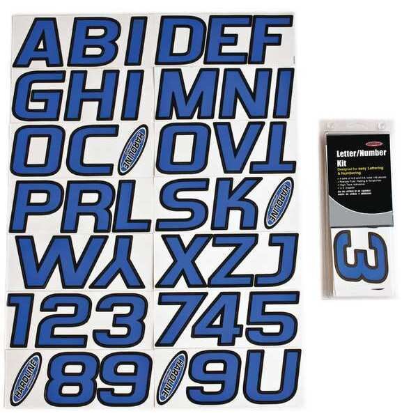 Number and Letter Combo Kit, Blue, 3 in.H