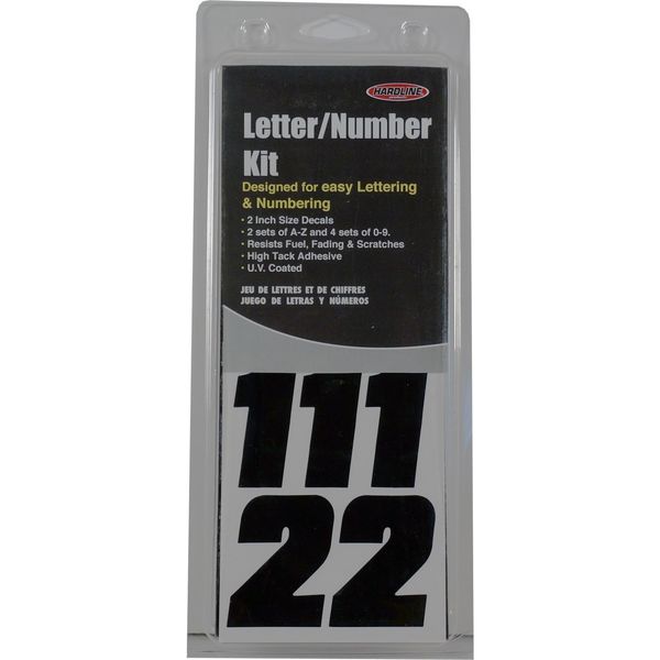 Number and Letter Combo Kit, Chrome/Black
