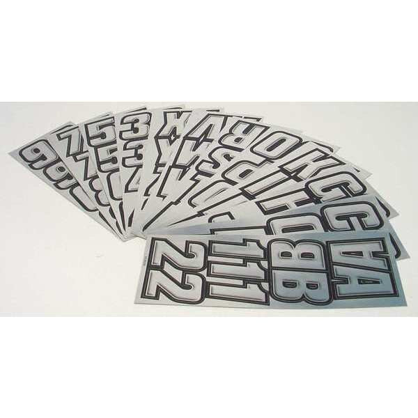Number and Letter Combo Kit, Chrome/Black