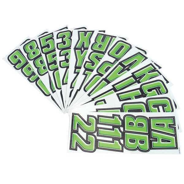 Number and Letter Combo Kit, Green/Black