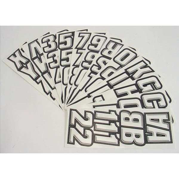 Number and Letter Combo Kit, White/Black