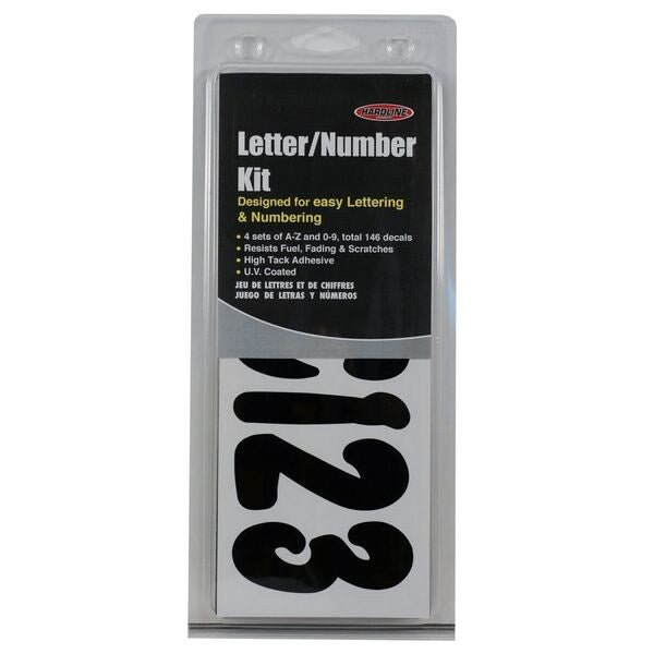 Number and Letter Combo Kit, Chrome/Black